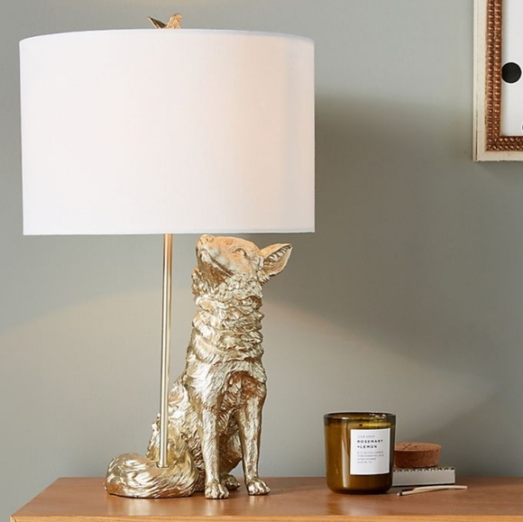 Anthropologie Fox Winsome Woodland Table Lamp - Picture 1 of 7
